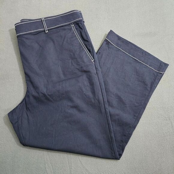 LOFT Navy Straight Leg Pants - Picture 1 of 13